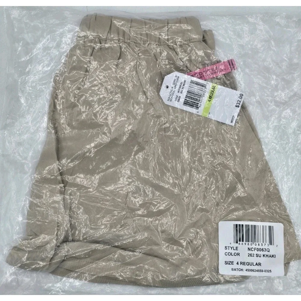 NWT Nautica Girls' Soft Touch Pull-On Skort - Color Khaki - Size 4 - Picture 3 of 12